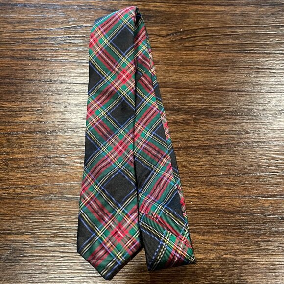 Crewcuts Boys Sizes 2-7 Plaid Tartan Tie J.Crew Holiday Christmas (42"L) - Picture 1 of 5